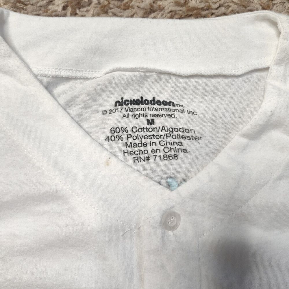 Nickelodeon Cartoon Cast Men Sz M Short Sleeve Button Down 2017 Shirt - Picture 7 of 8